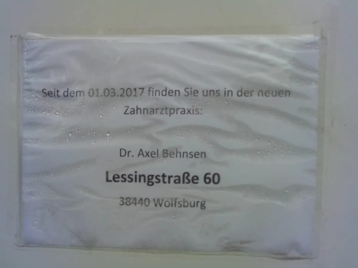 Dr. Axel Behnsen — Foto aus dem Google-Eintrag der Praxis
