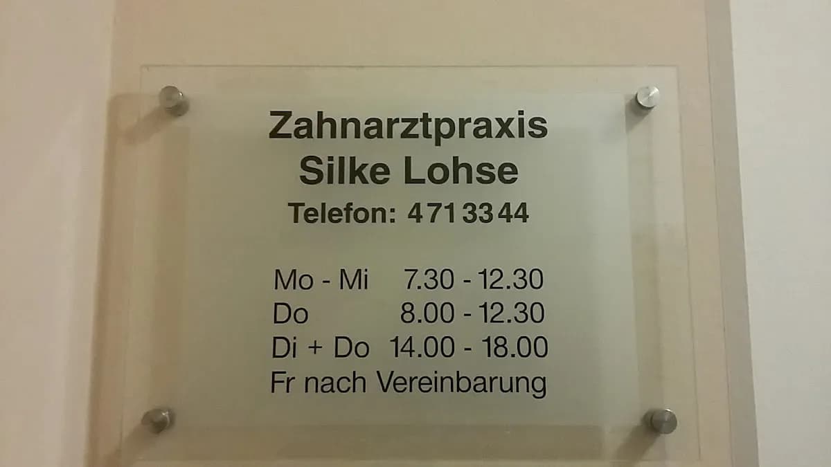 Silke Lohse Zahnärztin — Foto aus dem Google-Eintrag der Praxis