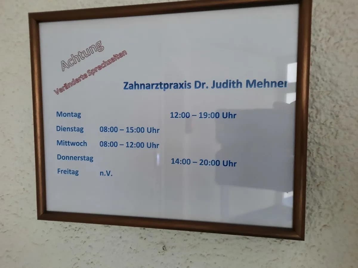 Frau Dr. Judith Mehner — Foto aus dem Google-Eintrag der Praxis