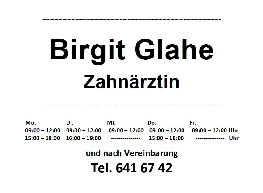 Zahnärztin Birgit Glahe — Foto aus dem Google-Eintrag der Praxis
