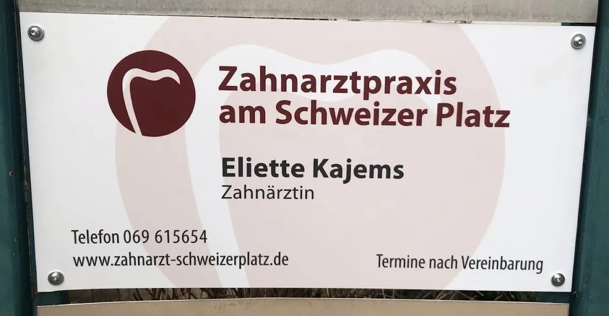 Zahnarztpraxis am Schweizer Platz, Eliette Kajems (ehemals Dr. med. dent. Will) — Foto aus dem Google-Eintrag der Praxis