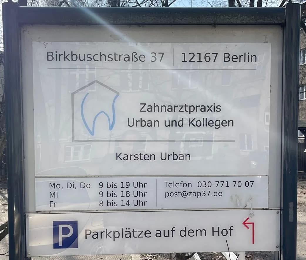 Zahnarztpraxis Berlin-Steglitz — Foto aus dem Google-Eintrag der Praxis