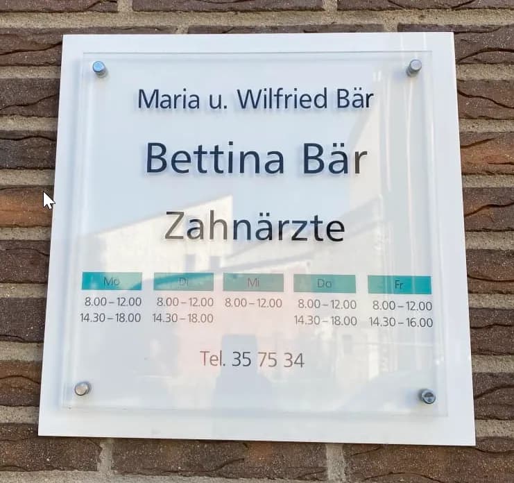Zahnarztpraxis Dr.Bettina Bär — Foto aus dem Google-Eintrag der Praxis