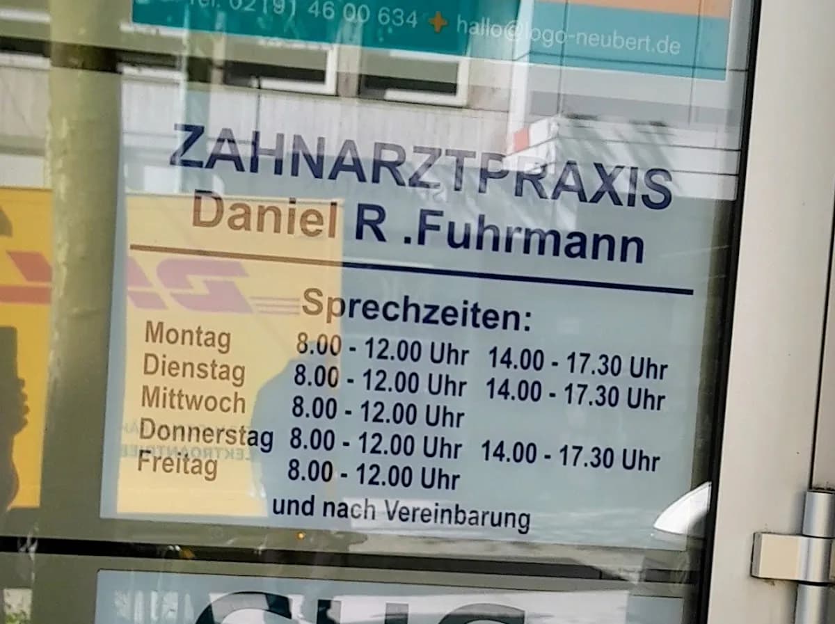 Zahnarztpraxis Dr. Daniel Fuhrmann — Foto aus dem Google-Eintrag der Praxis