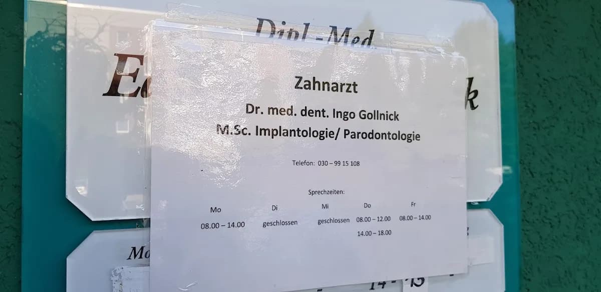 Zahnarztpraxis Dr. Ingo Gollnick — Foto aus dem Google-Eintrag der Praxis