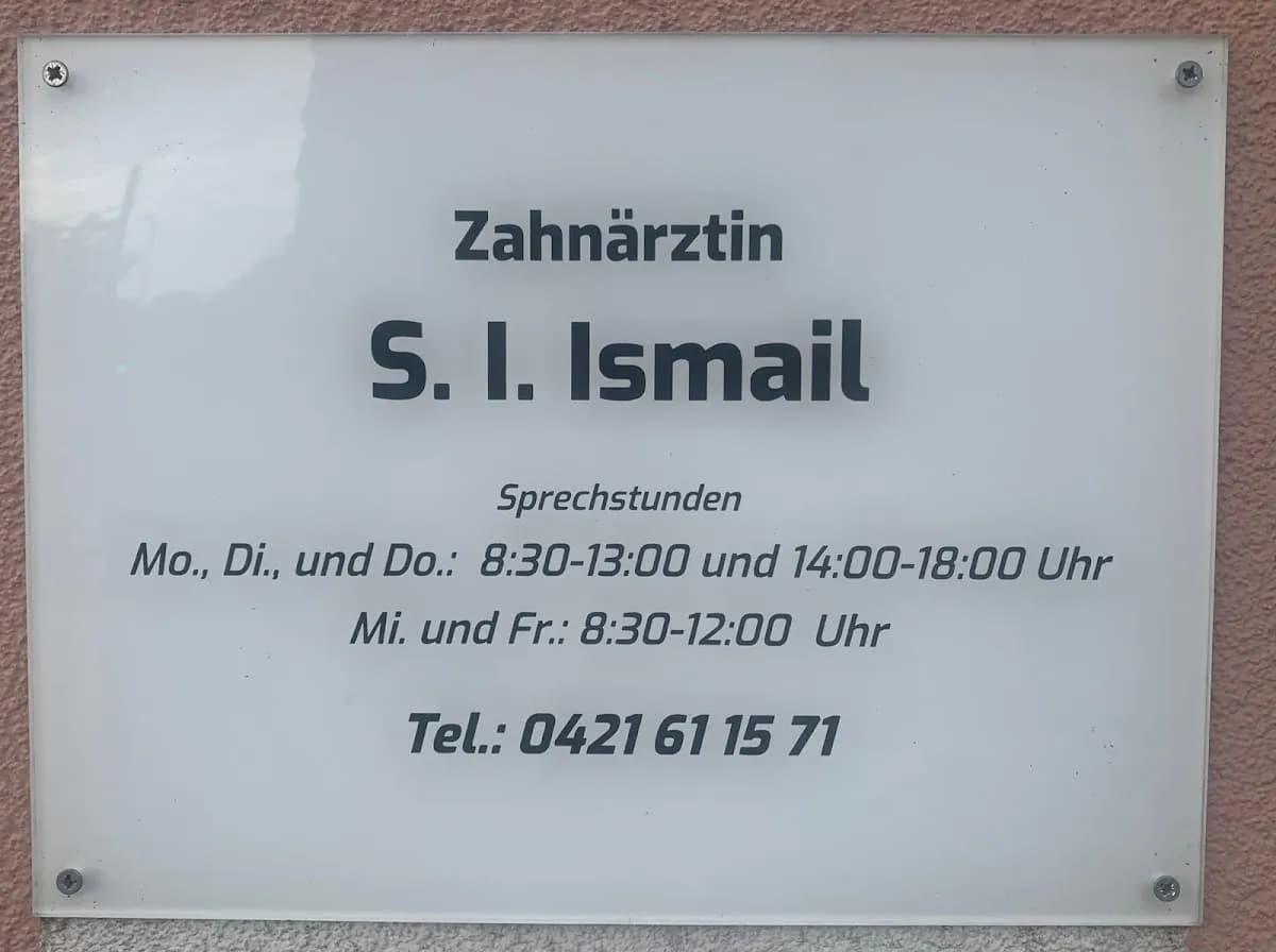 Zahnarztpraxis Semra I. Ismail — Foto aus dem Google-Eintrag der Praxis